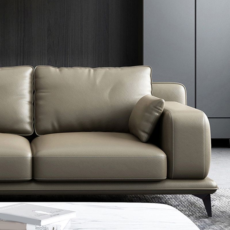 Soggiorno in pelle autentica stazionaria cuscini a braccio di incasso