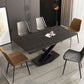 Modern Style Dining Table Rectangle Sintered Stone Dining Table with Black Frame for Home Use Clearhalo ' dining_table' 'Dining Tables & Seating' 'Dining Tables' 'furn' 'furn_dining_table' 'Furniture' 'furniture_dining_table' 'Kitchen & Dining Furniture' 'kitchen&dining_furn' 'kitchen' 'kitchen_dining_table' 1200x1200_13d73b0d-76fd-4df3-af50-513ed4eb9cf4