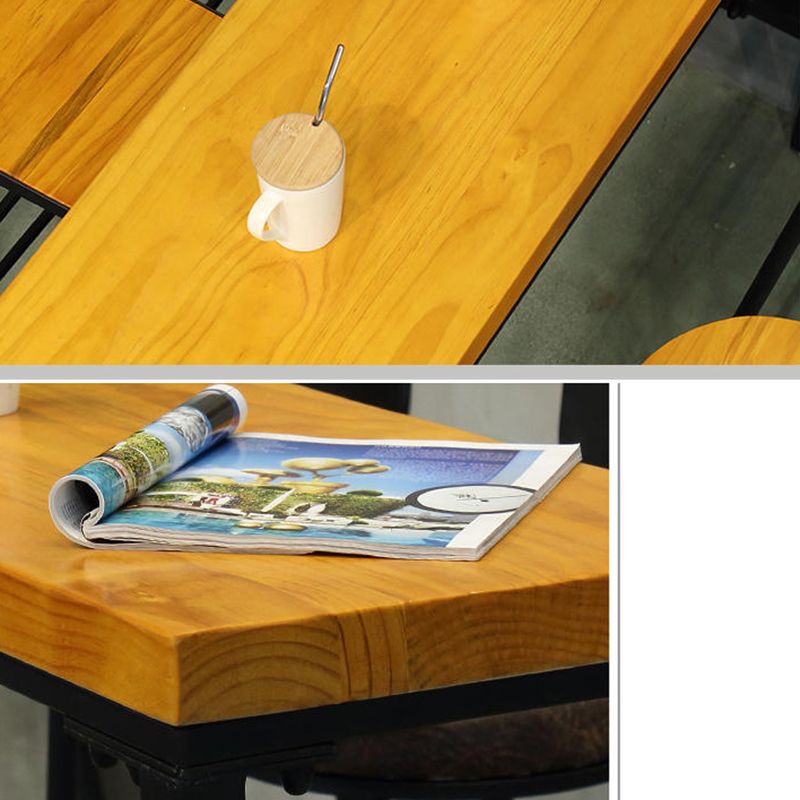 Solid Wood and Metal Pub Bar Table Industrial Rectangle Counter Wine Table Clearhalo 'Bar Furniture' 'Bar Tables' 'bar_tables' 'furn' 'furn_bar_tables' 'Furniture' 'furniture_bar_tables' 'Kitchen & Dining Furniture' 1200x1200_13d79575-5178-4719-aac1-cca4df008c19