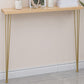 Tabella della console in legno massiccio rettangolare 31.49 "tavolo di accento alto con telaio di ferro