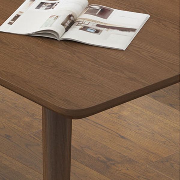 Modern Solid Wood Writing Desk Parsons Base 29.53" Tall Brown Office Desk Clearhalo 'furn' 'furn_office_desk' 'Furniture' 'Office Desks' 'Office Furniture' 'office_desk' 1200x1200_13dcb16a-d357-4071-8e9d-254a2627efea