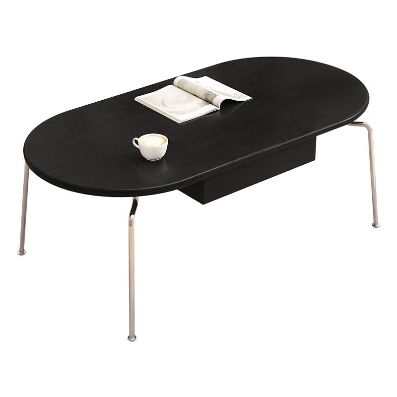4 Legs Coffee Table Contemporary Oval Solid Wood Coffee Cocktail Table Clearhalo 'Coffee & Accent Tables' 'Coffee Tables' 'coffee_tables' 'furn' 'furn_coffee_tables' 'Furniture' 'Living Room Furniture' 1200x1200_13dcd83d-a234-47c3-badc-76d7b6c28245