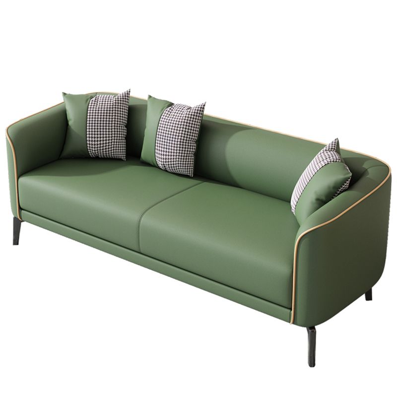 Sofá de brazo de esmoquin de cuero moderno de 25.6 "H para sala de estar para sala de estar