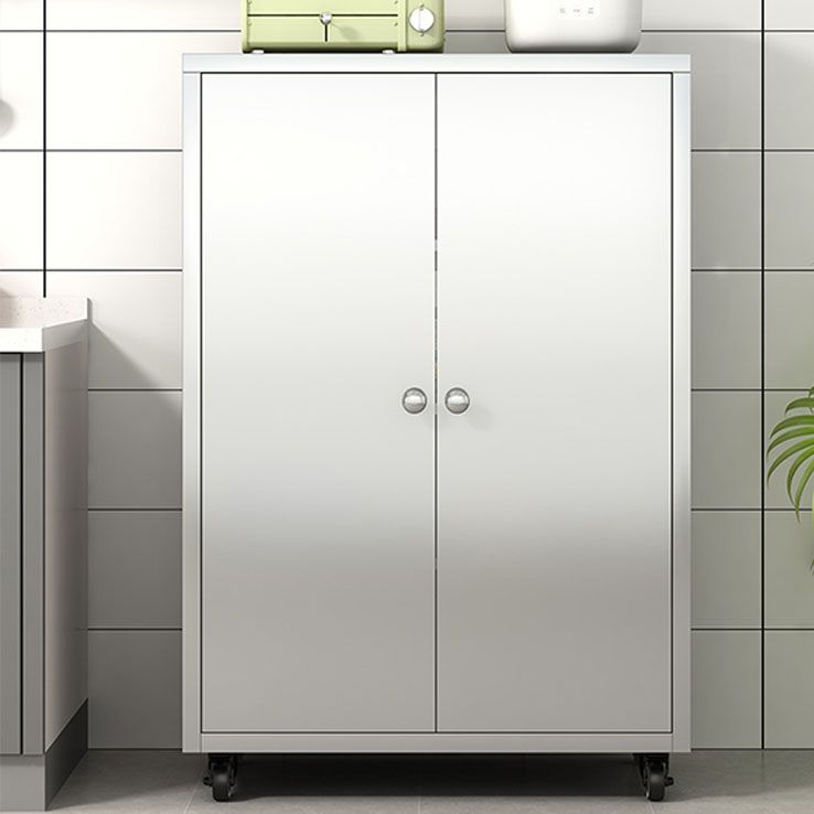 Modern Style Sideboard Metal Sideboard with Door for Kitchen Use Clearhalo 'buffet_sideboard' 'Buffets & Sideboards' 'furn' 'furn_buffet_sideboard' 'Furniture' 'Kitchen & Dining Furniture' 1200x1200_13dfab24-9673-4797-8382-cc88ca96c9aa