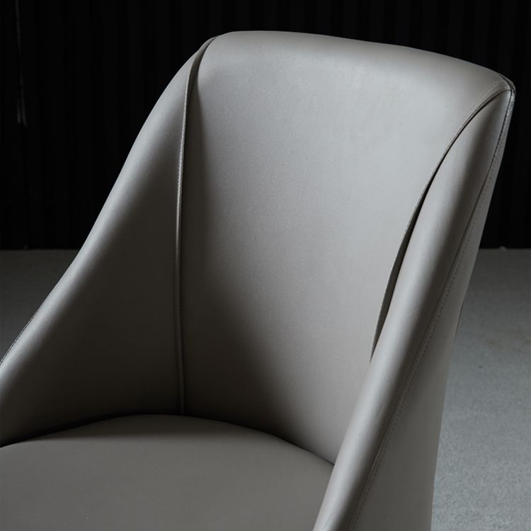 Leather Upholstered Armless Dining Chairs Home Side Chairs with Metal Legs Clearhalo ' kitchen&dining_furn' 'Dining Chairs' 'Dining Tables & Seating' 'dining_chair' 'furn' 'furn_dining_chair' 'Furniture' 'furniture_dining_chair' 'Kitchen & Dining Furniture' 'kitchen' 1200x1200_13dfdd7d-7a76-4906-aae9-7a2dfddaeb6d