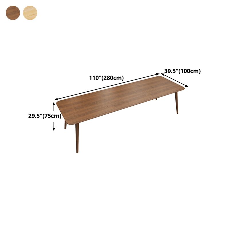 Solid Wood Contemporary Dining Table Rectangle Table with 4 Legs Clearhalo ' dining_table' 'Dining Tables & Seating' 'Dining Tables' 'furn' 'furn_dining_table' 'Furniture' 'furniture_dining_table' 'Kitchen & Dining Furniture' 'kitchen&dining_furn' 'kitchen' 'kitchen_dining_table' 1200x1200_13e01c8b-1759-41f9-9c1d-17d4a53ff54f