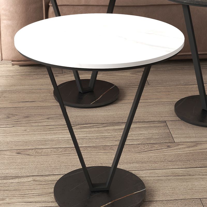 23.6" Tall Cross Legs Side Table Modernistic Metal Side End Snack Table Clearhalo 'Coffee & Accent Tables' 'End & Side Tables' 'end_side_tables' 'furn' 'furn_end_side_tables' 'Furniture' 'Living Room Furniture' 1200x1200_13e15c75-2cfb-4d21-9542-f2d529294d44