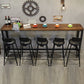 Contemporary Metal Dining Stools Armless Bar Stools with Black Base
