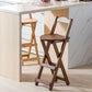 Low Back Dining Stools Folding Armless Bar Stools with Wood Base