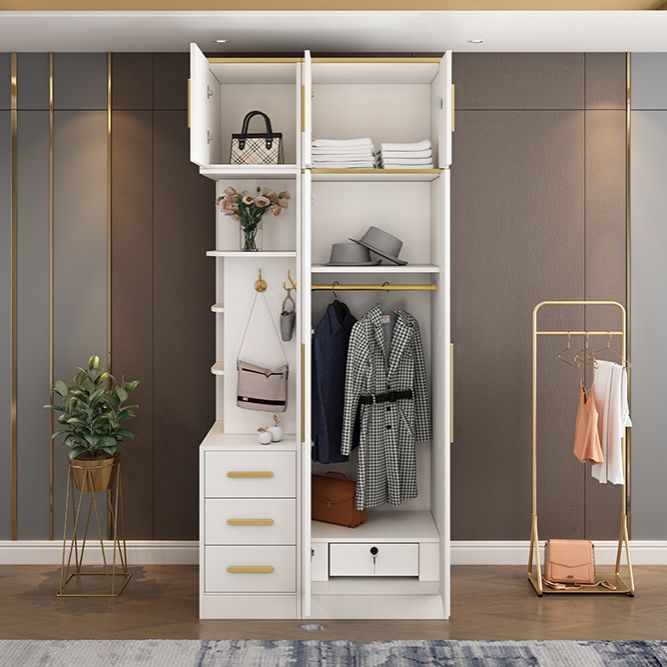 Contemporary Style Wardrobe Wooden Wardrobe Closet with Door