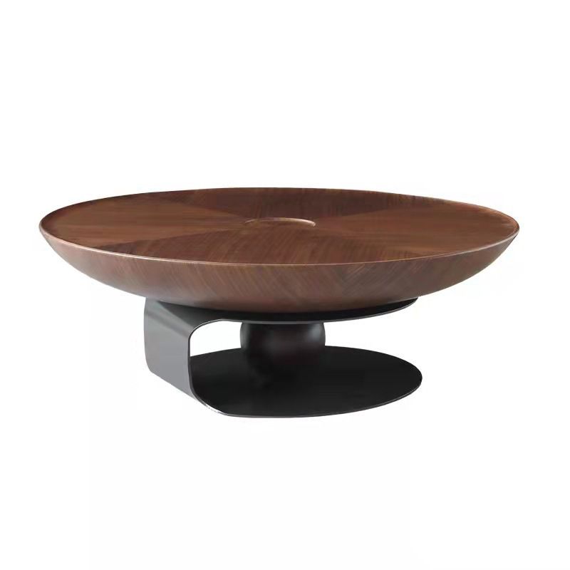 Modern Style Round Wood Table with Abstract Base Coffee Table Clearhalo 'Coffee & Accent Tables' 'Coffee Tables' 'coffee_tables' 'furn' 'furn_coffee_tables' 'Furniture' 'Living Room Furniture' 1200x1200_13e459e5-d2da-4b74-81fb-84ffeb82f270