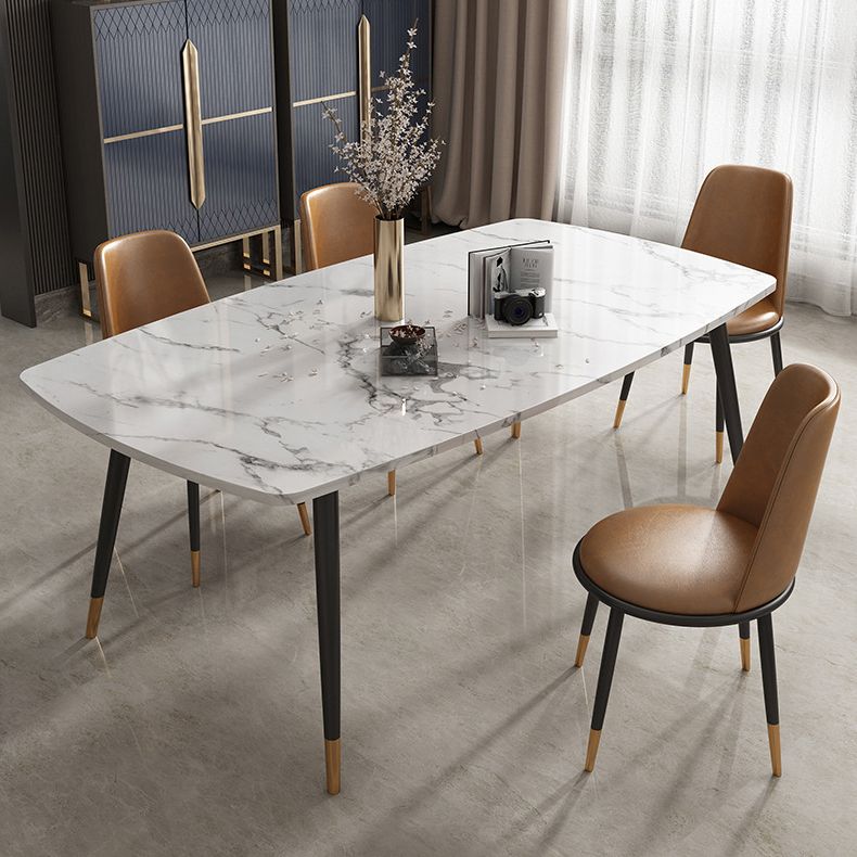 Nordic Dining Chair Armless Dining Chair with Metal Legs for Home Clearhalo 'Dining Chairs' 'Dining Tables & Seating' 'dining_chair' 'furn' 'furn_dining_chair' 'Furniture' 'Kitchen & Dining Furniture' 1200x1200_13e6e2d8-8d2d-4313-98fd-bcc354de04a7