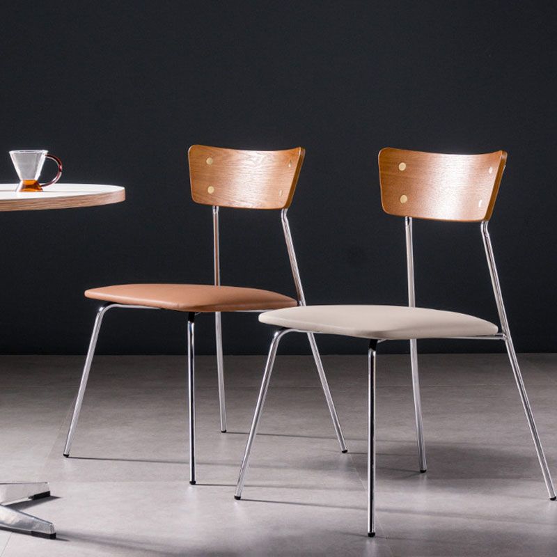 Industrial Style Chair Kitchen Armless Chair with Metal Legs Clearhalo 'Dining Chairs' 'Dining Tables & Seating' 'dining_chair' 'furn' 'furn_dining_chair' 'Furniture' 'furniture_dining_chair' 'Kitchen & Dining Furniture' 1200x1200_13e7d52e-dd76-4d7a-bbe4-258b368ac479