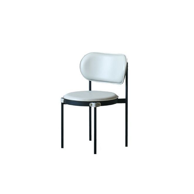 Chaise de salle à manger à dos ouvert industriel Chaise latéral de jambes noires