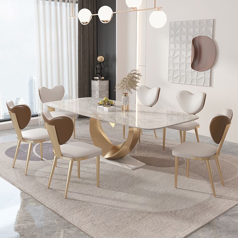 1/4/5/7/9 Pieces Dining Chairs Set Sintered Stone Dining Table Set Rectangle Table Clearhalo 'Dining Room Sets' 'Dining Tables & Seating' 'dining_room_set' 'furn' 'furn_dining_room_set' 'Furniture' 'furniture_dining_room_set' 'Kitchen & Dining Furniture' 1200x1200_13eaaf0e-3aad-429f-a586-355e2050a255