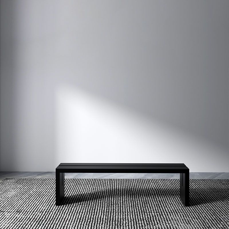 Contemporary Wooden Bench Bedroom Seating Bench in Black with Legs Clearhalo 'Benches' 'Chairs & Seating' 'furn' 'furn_benches' 'Furniture' 'Living Room Furniture' 1200x1200_13eb0947-ad2d-4fda-b6e6-bda6793e8a11