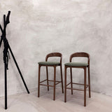 Brown Ash Wood Counter Stools Industrial Green Velvet Stools Clearhalo 'Bar Furniture' 'Bar Stools' 'bar_stools' 'furn' 'furn_bar_stools' 'Furniture' 'Kitchen & Dining Furniture' 1200x1200_13ed2c36-5a73-4345-90cc-ee57fe96b403