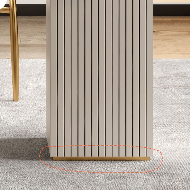 Irregular Shape Office Desk White Office Writing Desk with Metal Legs with 3-drawer Clearhalo 'furn' 'furn_office_desk' 'Furniture' 'Office Desks' 'Office Furniture' 'office_desk' 1200x1200_13edf988-3780-4203-b7b5-d08f5bbdf7d7