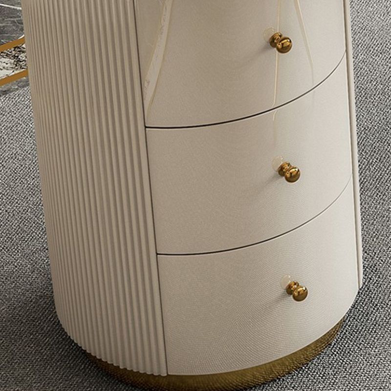 Table d'écriture de forme gratuite moderne Bureau de bureau en pierre enthousiaste avec tiroirs