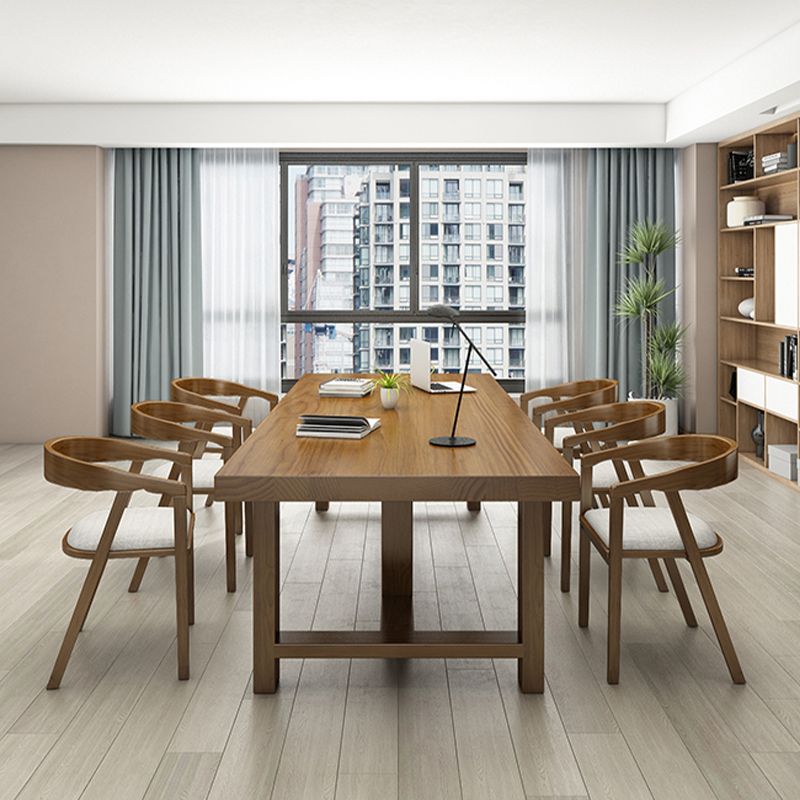 Solid Wood Rectangular Office Desk Industrial 29.53" Tall Writing Desk Clearhalo 'furn' 'furn_office_desk' 'Furniture' 'Office Desks' 'Office Furniture' 'office_desk' 1200x1200_13ee807d-baab-46d9-937b-f8a670a49655