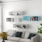 39.3"L Modern Style Bookcase Wall Mounted Closed Back Bookshelf for Home Office
