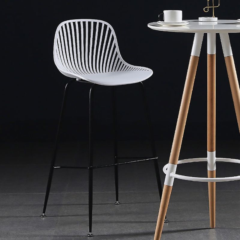 41" Height Backrest Armless Counter Stool Modern Iron Bar Stool with Plastic Cushion Clearhalo 'Bar Furniture' 'Bar Stools' 'bar_stools' 'furn' 'furn_bar_stools' 'Furniture' 'Kitchen & Dining Furniture' 1200x1200_13eebeb4-ddde-4d8a-ab24-505efe63136f