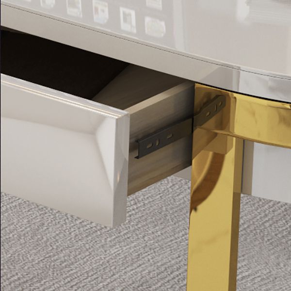 Glam Marble Office Desk with Gold Metal Base for Home Writing Desk Clearhalo 'furn' 'furn_office_desk' 'Furniture' 'Office Desks' 'Office Furniture' 'office_desk' 1200x1200_13ef554d-b51a-4e7e-b3ae-25e4ec90a8ab