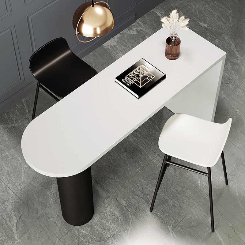 Contemporary Free Form Pub Set 1/3/4 Pieces Solid Wood Bar Table with Metal Stools Clearhalo 'Bar Furniture' 'furn' 'furn_home_bar_bar_sets' 'Furniture' 'Home Bars & Bar Sets' 'home_bar_bar_sets' 'Kitchen & Dining Furniture' 1200x1200_13efed10-ad19-4e49-bff4-f2e31a313e45