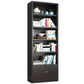 Contemporary Style Metal Bookcase Closed Back Bookshelf for Home Office