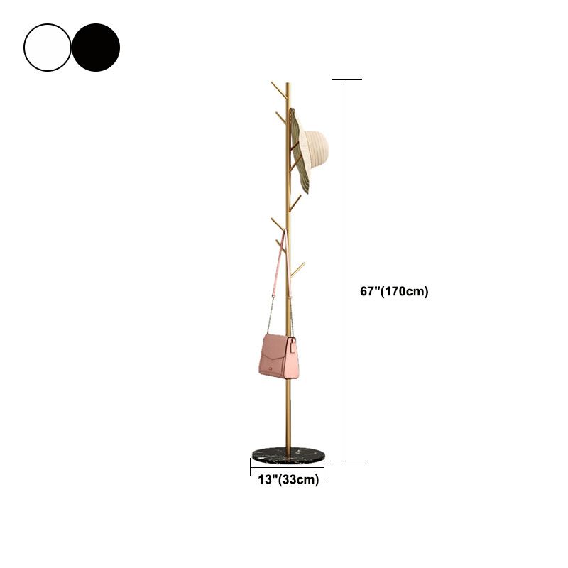 Modern Entryway Metal Free Standing No Distressed 8 Hooks Coat Rack Clearhalo 'Entry & Mudroom Furniture' 'furn' 'furn_hall_tree_coat_racks' 'Furniture' 'Hall Trees & Coat Racks' 'hall_tree_coat_racks' 1200x1200_13f2b834-de11-490d-9deb-ec01ac06b592