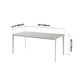 Industrial Sintered Stone Table 4 Legs Base Rectangle Table for Home Clearhalo ' dining_table' 'Dining Tables & Seating' 'Dining Tables' 'Furniture' 'furniture_dining_table' 'Kitchen & Dining Furniture' 'kitchen&dining_furn' 'kitchen' 'kitchen_dining_table' 1200x1200_13f3eb91-8048-45fe-85ea-22f24bcab14d