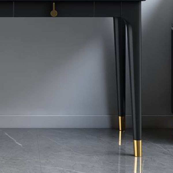 Glam Stone Office Desk Rectangular Black Writing Desk for Office Clearhalo 'furn' 'furn_office_desk' 'Furniture' 'Office Desks' 'Office Furniture' 'office_desk' 1200x1200_13f7b8a7-8f76-4e07-84a3-89144a66a863