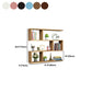 Modern Wood Floating Bookcase Closed Back Shelf Bookcase for Home