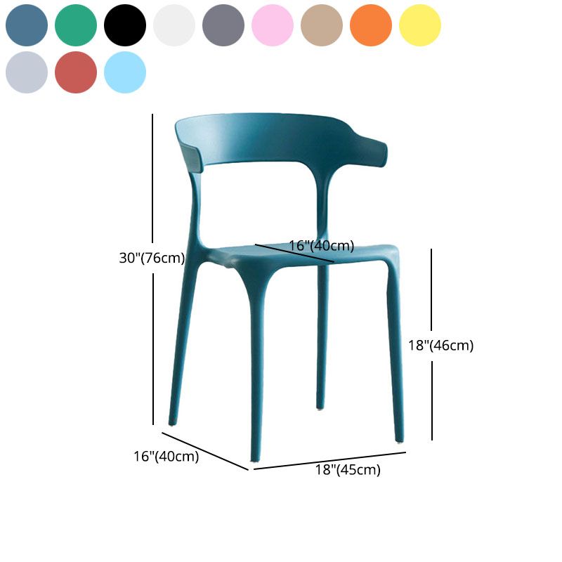 Contemporary Plastic Open Arm Chair Matte Finish Home Dining Chair Clearhalo ' kitchen&dining_furn' 'Dining Chairs' 'Dining Tables & Seating' 'dining_chair' 'furn' 'furn_dining_chair' 'Furniture' 'furniture_dining_chair' 'Kitchen & Dining Furniture' 'kitchen' 1200x1200_13f9aedb-0426-49d3-9097-78283acf422d