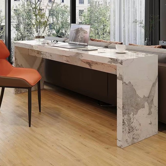 Marble Bistro Bar Height Cocktail Table with Two Legs Bistro Table