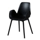 Scandinavian Style Arm Dining Chairs Plastic Home Dining Side Chair