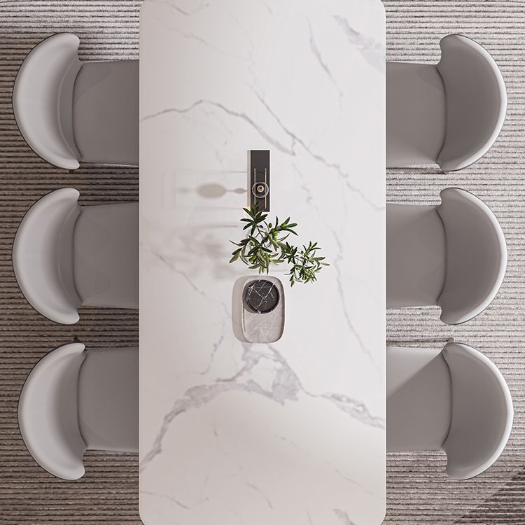 Designer Style Sintered Stone Top Dining Set 1/4/5/7 Pieces Dining Table with Chairs Clearhalo 'Dining Room Sets' 'Dining Tables & Seating' 'dining_room_set' 'furn' 'furn_dining_room_set' 'Furniture' 'furniture_dining_room_set' 'Kitchen & Dining Furniture' 1200x1200_13fa99ed-ae29-447d-84c5-c7996ded1706