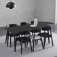Black Modern Stone Top Dining Table Set 1/4/5/7 Pieces Dining Set with Wooden Chairs Clearhalo 'Dining Room Sets' 'Dining Tables & Seating' 'dining_room_set' 'furn' 'furn_dining_room_set' 'Furniture' 'Kitchen & Dining Furniture' 1200x1200_13fae278-6c9c-490e-a86f-55abe183efec