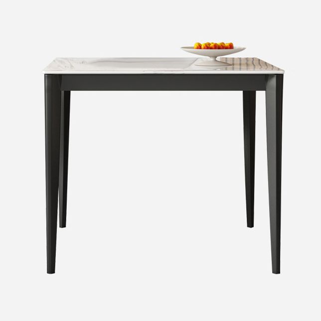 Square 4 Legs Table Industrial Style Stone Dinette Table for Dining Room Clearhalo ' dining_table' 'Dining Tables & Seating' 'Dining Tables' 'furn' 'furn_dining_table' 'Furniture' 'furniture_dining_table' 'Kitchen & Dining Furniture' 'kitchen&dining_furn' 'kitchen' 'kitchen_dining_table' 1200x1200_13fbb087-c659-4a2b-a0af-f1a86a7f866b