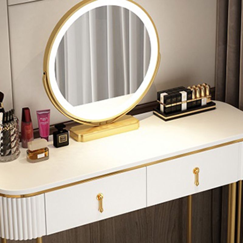 Glam 29.52 "Vanity di trucco in altezza set con cassetto e vanità specchio