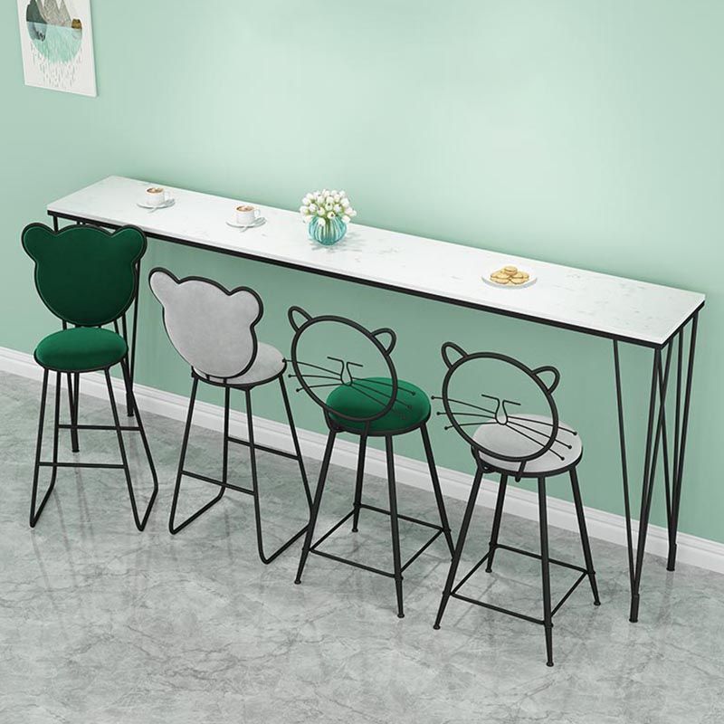 Mesa de comedor con tapa de piedra, mesa de comedor industrial con 4 patas negras