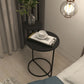 Mid-Century Modern Iron 2-Tier Side Table in Black and White Clearhalo 'Coffee & Accent Tables' 'End & Side Tables' 'end_side_tables' 'furn' 'furn_end_side_tables' 'Furniture' 'Living Room Furniture' 1200x1200_13fd5e8c-f963-4cf3-863c-d054c8fce734