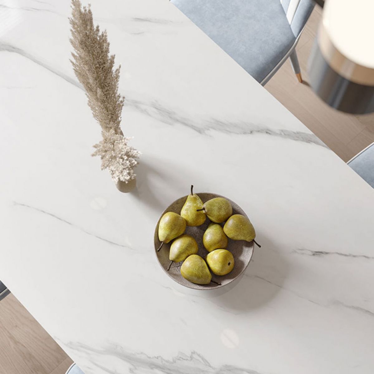 Designer Style Acrylic Dining Room Set 1/2/5 Pieces Rectangular Dining Set