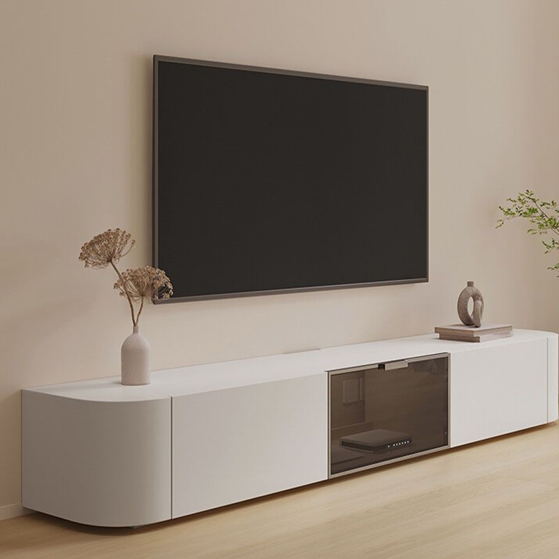 Houten tv-mediastandaard Moderne mediaconsole met lades