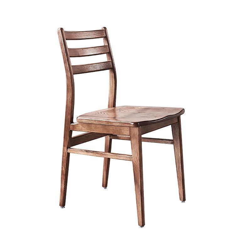Contemporary 18'' Wide Wood Dining Side Chair Ladder Back Chair for Home Use Clearhalo ' kitchen&dining_furn' 'Dining Chairs' 'Dining Tables & Seating' 'dining_chair' 'furn' 'furn_dining_chair' 'Furniture' 'furniture_dining_chair' 'Kitchen & Dining Furniture' 'kitchen' 1200x1200_13fe4973-1cdc-4ddf-b121-f6d42777b5b9