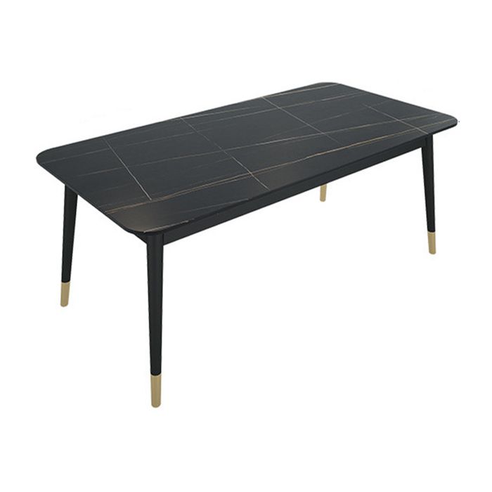 Rectangle Sintered Stone Dining Table Traditional Luxury Dining Table with Black Frame Clearhalo ' dining_table' 'Dining Tables & Seating' 'Dining Tables' 'furn' 'furn_dining_table' 'Furniture' 'furniture_dining_table' 'Kitchen & Dining Furniture' 'kitchen&dining_furn' 'kitchen' 'kitchen_dining_table' 1200x1200_13ff0468-f753-4c7e-b715-082021fc4dfd