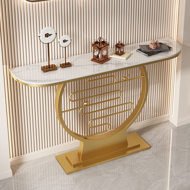 Tavolino console mezza luna glam tavolo resistente alle macchie per la sala