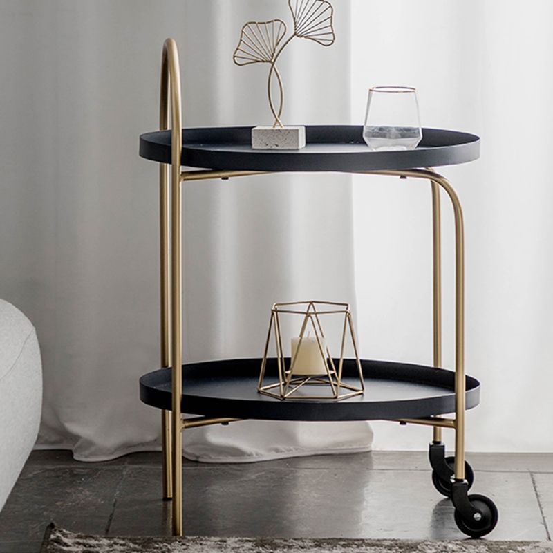 Metal Oval End Table Mid-Century Tray Top Corner Table for Living Room Clearhalo 'Coffee & Accent Tables' 'End & Side Tables' 'end_side_tables' 'furn' 'furn_end_side_tables' 'Furniture' 'Living Room Furniture' 1200x1200_13ff7672-f68f-4687-8e8f-e5110ce3fdb7