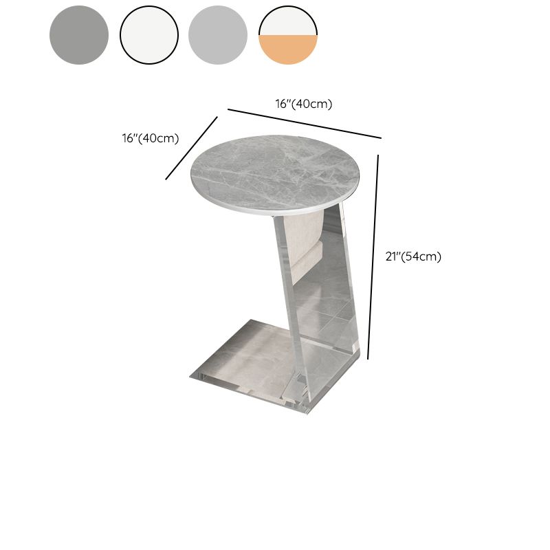 Gorgeous Style Sofa Side Accent Table Round Shape with Acrylic Base for Home