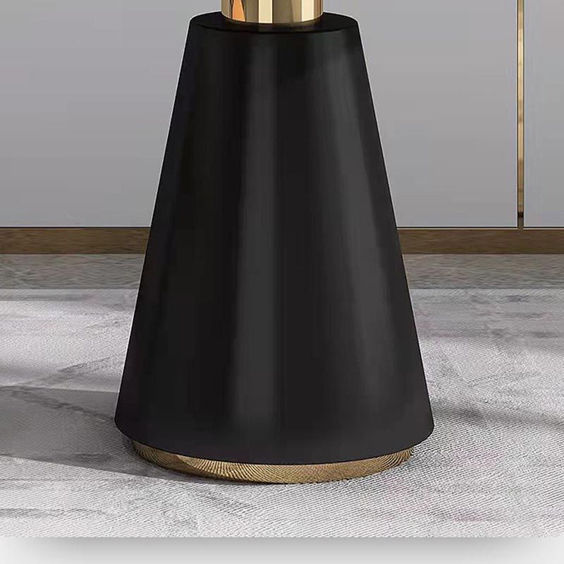 Metalen traditionele luxe ronde tafel voor eetkamer Stenen tafel met voetstuk